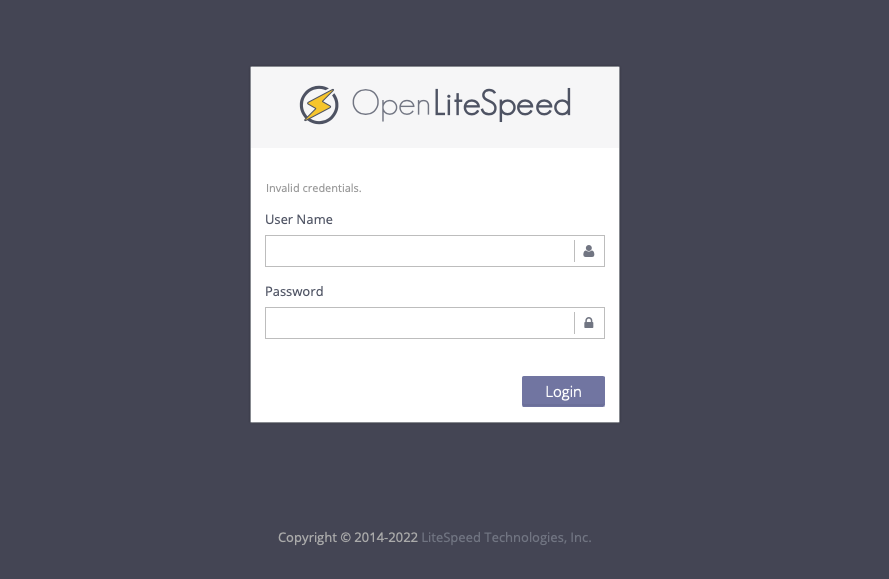 OpenLiteSpeed Admin Şifresi Değiştirme